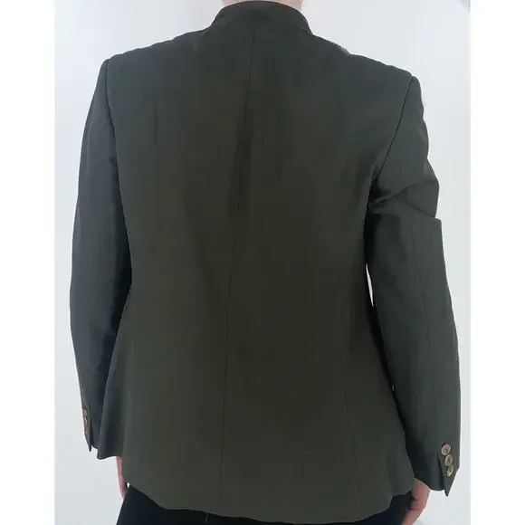 SOLD OUT Piazza Sempione Olive Button Down Long Sleeve Blazer Size IT 40 US 4 - Picture 3 of 4